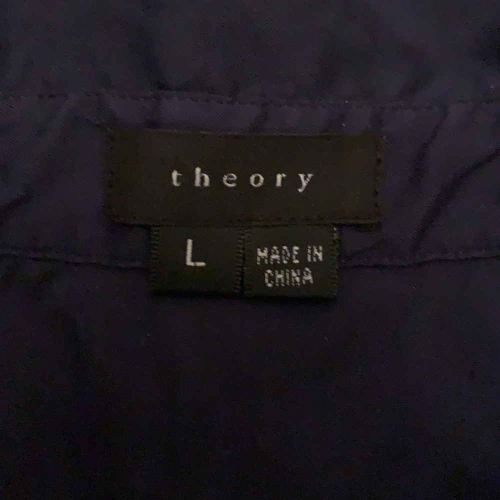 Theory Size L Button Up Tank Blouse - image 3